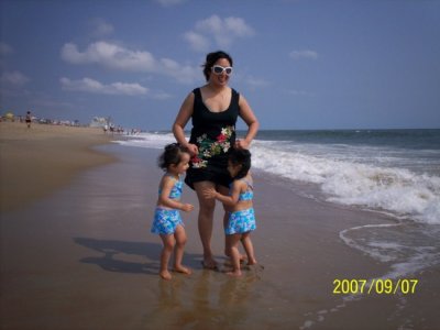 Mommy and the girls are having fun