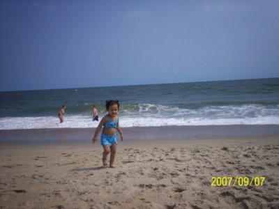Leyla is running around