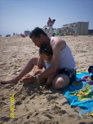 Building a mountain with Daddy