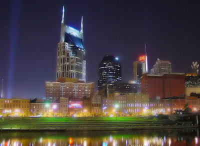 Nashville Skyline after dark