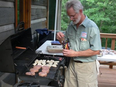 Meat on the grill