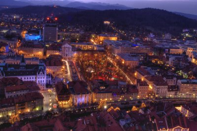 Ljubljana from the castle, 2006