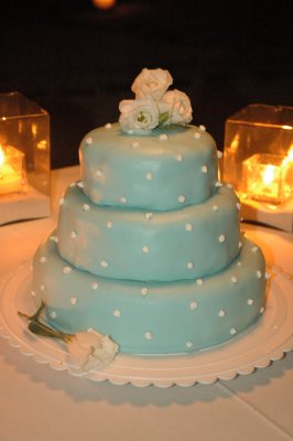 Tiffany Blue wedding cake. Photo by Cecilia Dumas, www.ceciliadumas.com