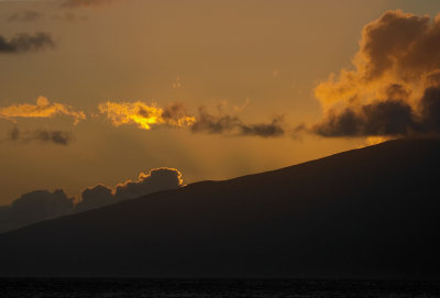 Sunset behind Molokai