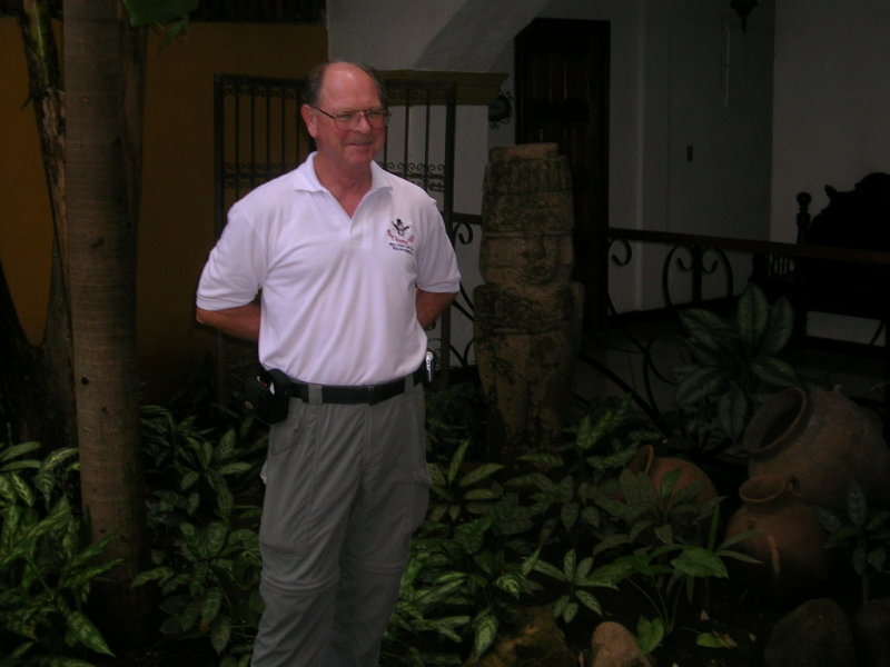 the garden in a hotel