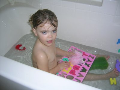 Jaydn in the tub