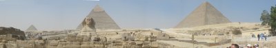 The pyramids and Sphinx
