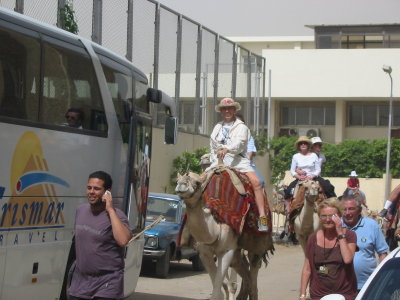 Nancy on a camel