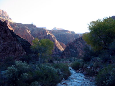 Bright Angel Creek as it enters the Colorado