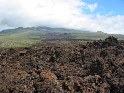 Lava flow with Haleakala in the background