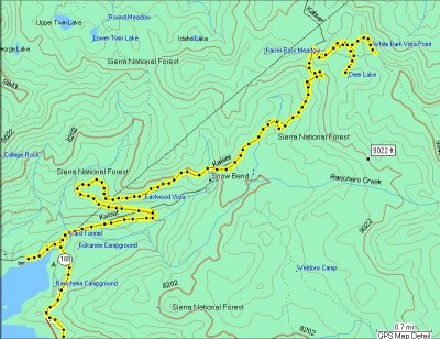 White Bark Vista route