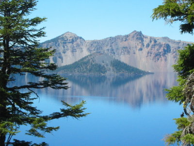 Crater Lake with reflections