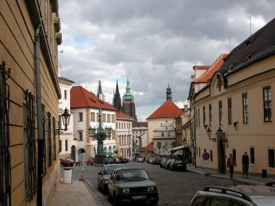 Towards St Vitus's,   Prague.