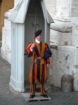 Papal Guard,  St Peter's Square,  Rome.
