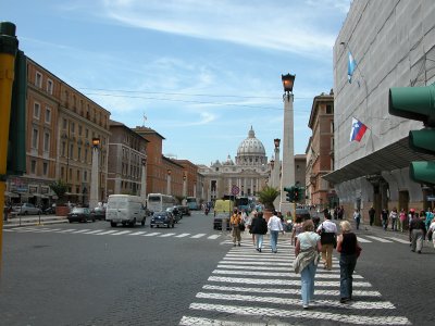 Down to St Peter's Square,   Rome.
