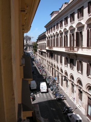 View from our Hotel Window,   Rome.
