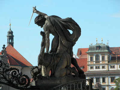Battling Titans, First Courtyard,   Prague Castle.