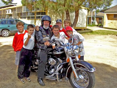 Showing the lads at Bradfordville School.