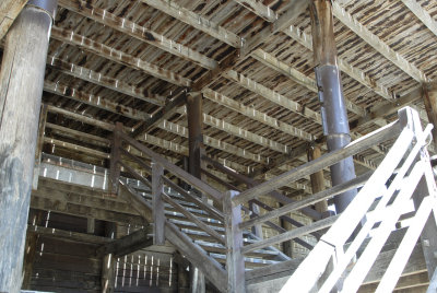 Construction detail of the Bourke landing structure on the  Darling river.