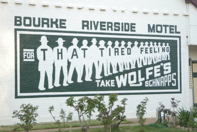 Great advertising mural, Bourke NSW.