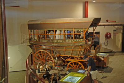 An exhibit inside the Hall of Fame, Longreach, QLD.