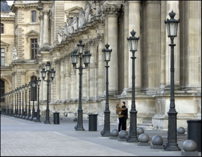 Louvre courtyard, Paris, France