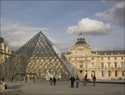 Louvre, pyramid, Paris, France
