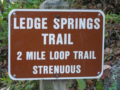 But there was this sign. I walked the trail twice!