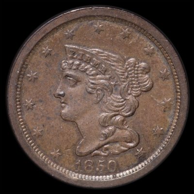 1850 Braided Hair Half Cent (C-1)