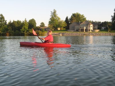 Grandpa in kayak