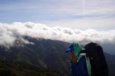 Lady in the clouds