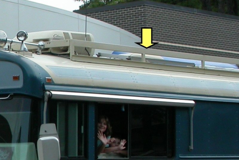 SOLAR PANEL IS MOUNTED ON ROOF, SEE ARROW