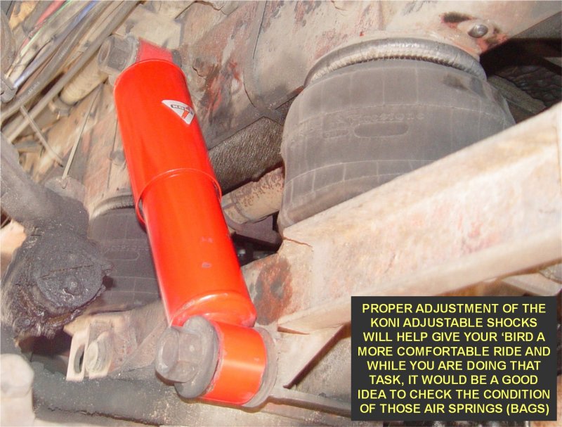 CHECK THOSE SHOCKS AND AIR SPRINGS PERIODICALLY