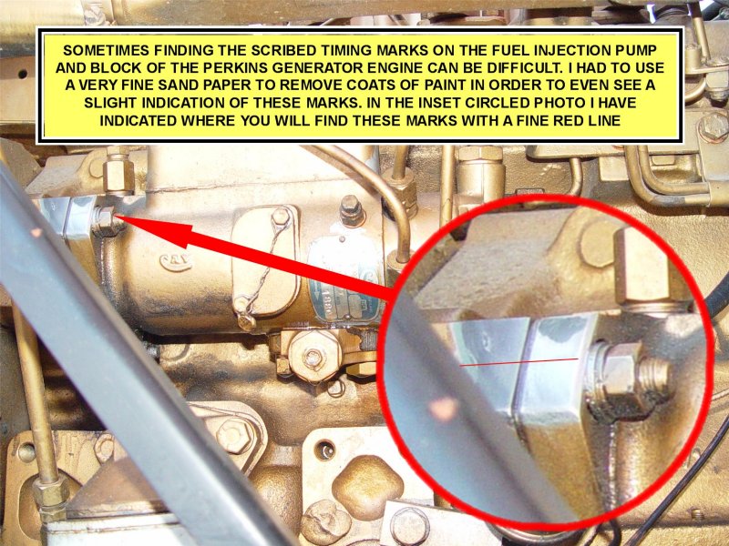 PERKINS INJECTOR PUMP TIMING MARKS
