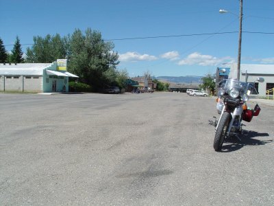 A NEAT LITTLE TOWN WITH BOARD SIDE WALKS THAT WE STOPPED AT IN MONTANA FOR LUNCH