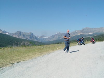 A VIEW OF GLACIER NATIONAL PARK, FROM JUST SOUTH OF ST. MARY'S, MONT.