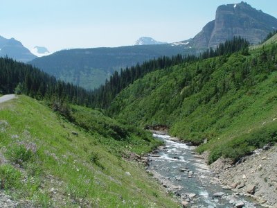 THE STREAM COMING FROM ONE OF THE GLACIER FIELDS