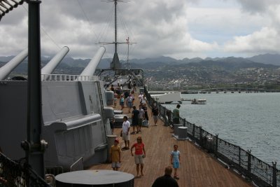 USS Missouri looking forward