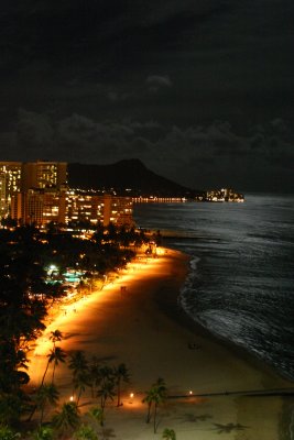 Waikiki Beach at Night