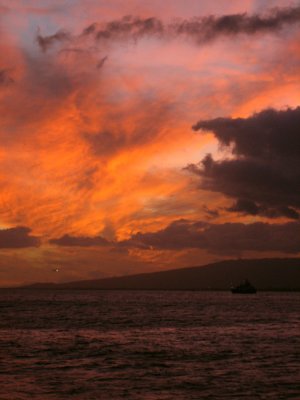 Sunset on Waikiki Bay