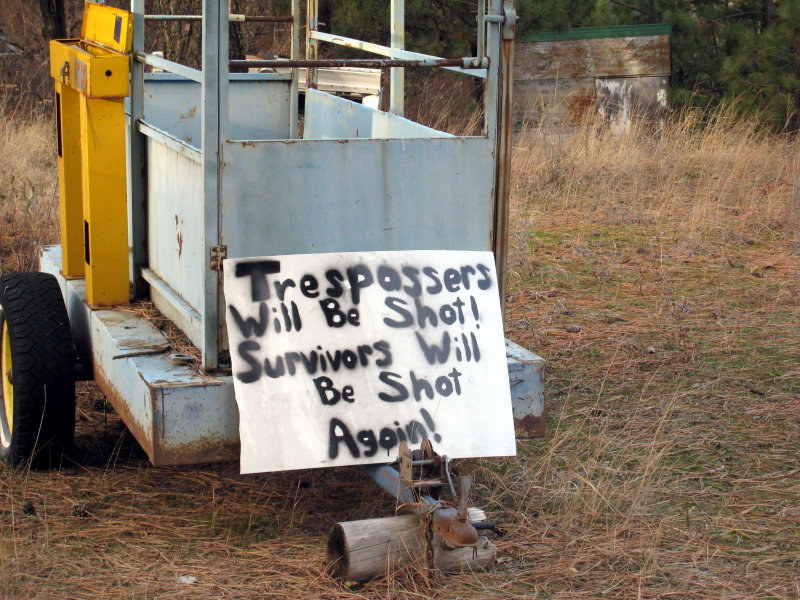 found at the end of Big Rock Road, right where the road meets the trail on the face of the mountain