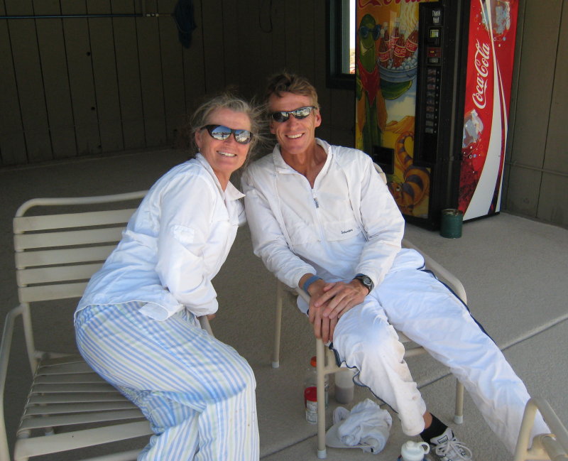 Nancy & Danny poolside at Stovepipe Wells