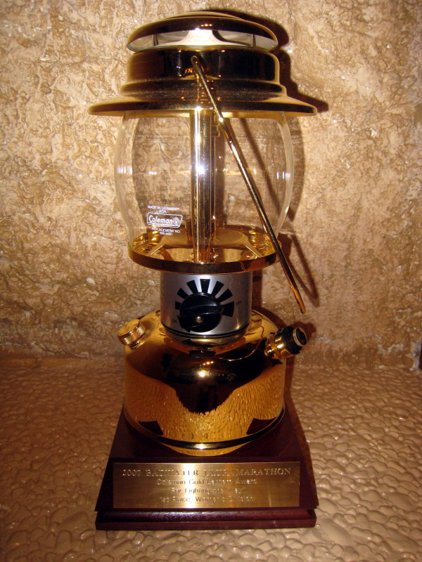 The Coleman gold lantern award for first place woman