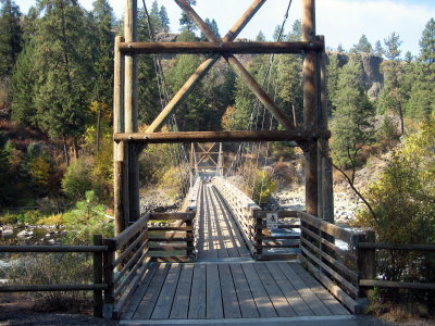 Suspension bridge over the Spokane River