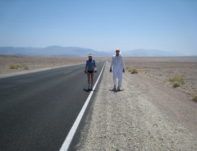 Danny joined me about 10  miles out from Furnace Creek to Townes Pass