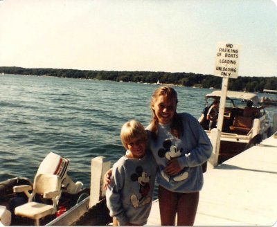 on the pier where I grew up in Lake Geneva, WI