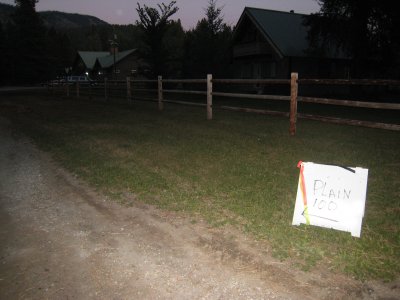 sign to the lodge