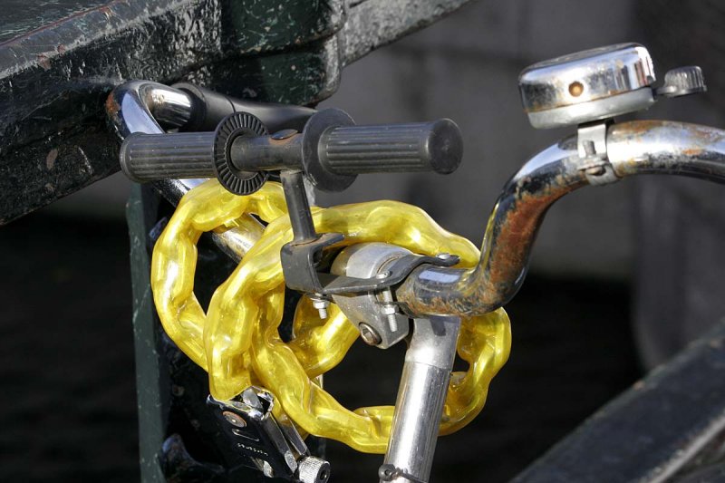 Bicycles are everywhere in chains