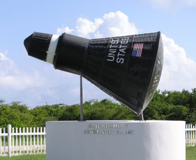 Replica of John Glenn's Spaceship Frendship 7 that Landed in the Waters Near Grand Turk