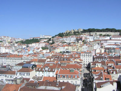 View from top of Elevador de Santa Justa